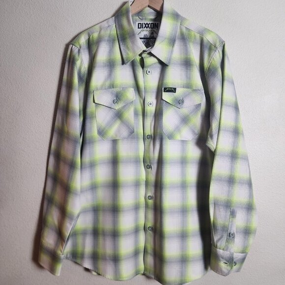 Dixxon Flannel Shirt Mens XL Gray Green Plaid Metallica And Justice For All - Picture 2 of 10